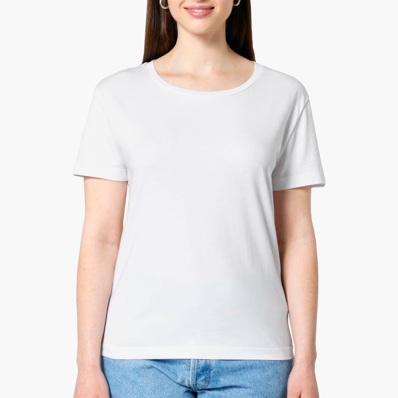 Women’s Wideneck Tee | Dames T-shirt 100% Katoen